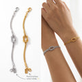 Pack Duo Bracelets Nœud Éternel - Initiales Personnalisées