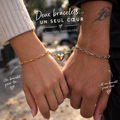 Duo Bracelets Magnétiques « Âmes Sœurs » — Acier Inoxydable